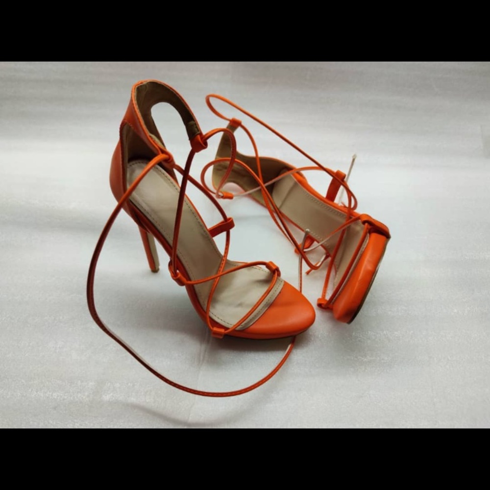 Orange Strappy Heels!